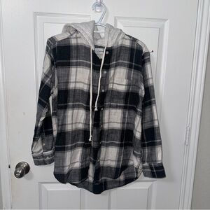 Plaid Hooded Flannel Shirt